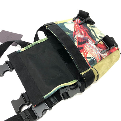 Valentino Garavani Shoulder Bag Canvas Green Dragon Motif Women