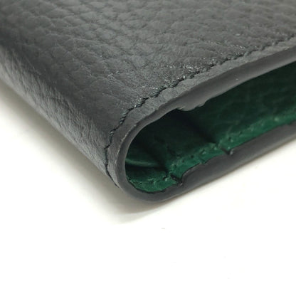 Gucci Folded Wallet 610466 Leather Black Interlocking G Mens