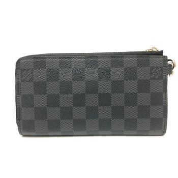 Louis Vuitton Long Wallet Purse N60379 Damier Grafitto Canvas Black Damier Grafitte Zippy Dragonne
