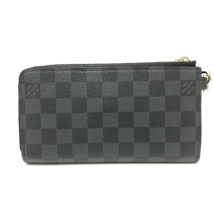 Louis Vuitton Long Wallet Purse N60379 Damier Grafitto Canvas Black Damier Grafitte Zippy Dragonne