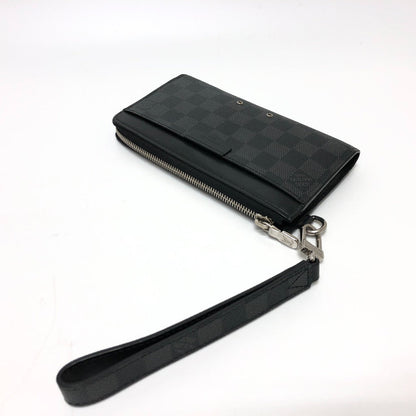 Louis Vuitton Long Wallet Purse N60379 Damier Grafitto Canvas Black Damier Grafitte Zippy Dragonne
