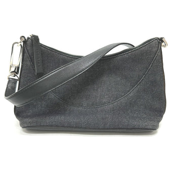 Bvlgari Handbag Canvas / Leather Navy Type Logo Mania Women