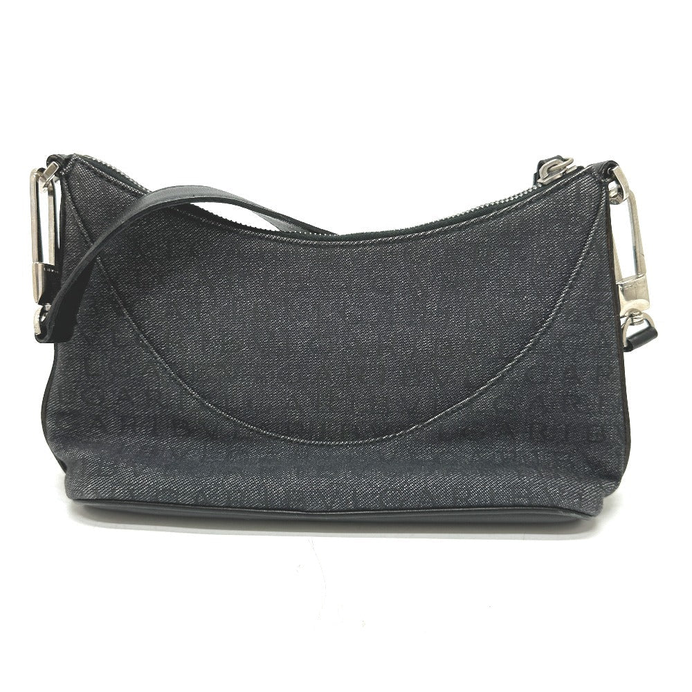 Bvlgari Handbag Canvas / Leather Navy Type Logo Mania Women