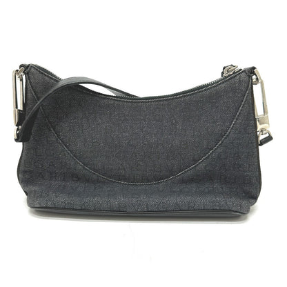 Bvlgari Handbag Canvas / Leather Navy Type Logo Mania Women