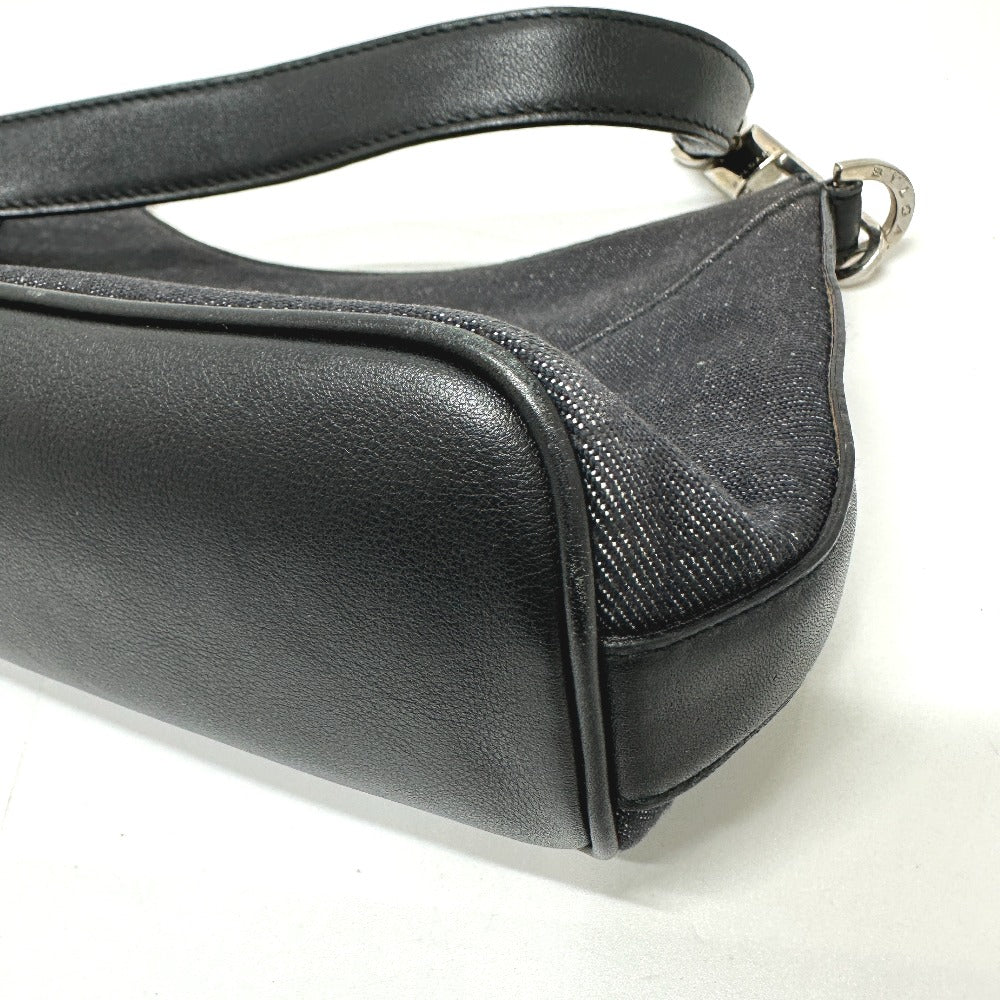 Bvlgari Handbag Canvas / Leather Navy Type Logo Mania Women