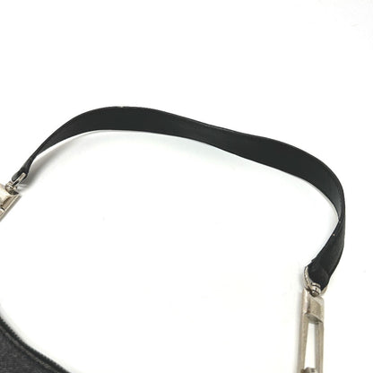 Bvlgari Handbag Canvas / Leather Navy Type Logo Mania Women