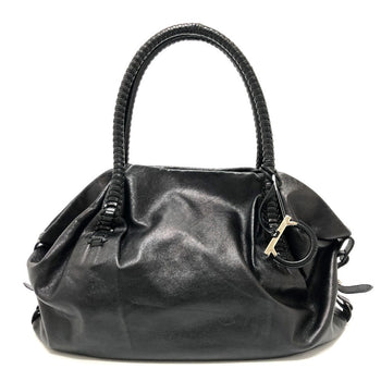 Salvatore Ferragamo Handbag Ez-21A056 Leather Black Gancini Women