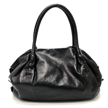 Salvatore Ferragamo Handbag Ez-21A056 Leather Black Gancini Women