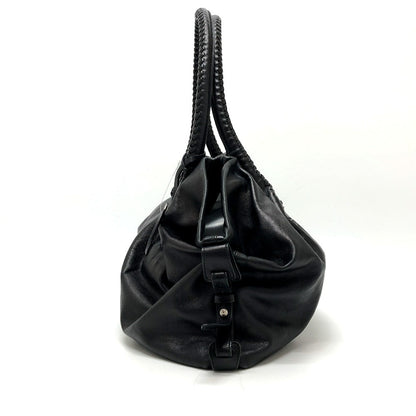 Salvatore Ferragamo Handbag Ez-21A056 Leather Black Gancini Women