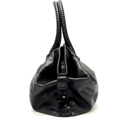 Salvatore Ferragamo Handbag Ez-21A056 Leather Black Gancini Women