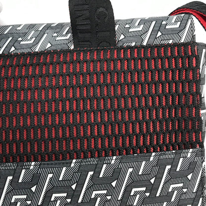 Christian Louboutin Shoulder Bag 1205006 Nylon Black / Red All-Over Pattern Crossbody Ruby Click