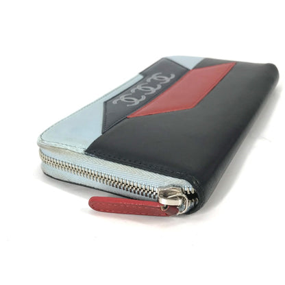 Chanel Long Wallet Purse Leather Black Airline Triple Coco Long Wallet Women