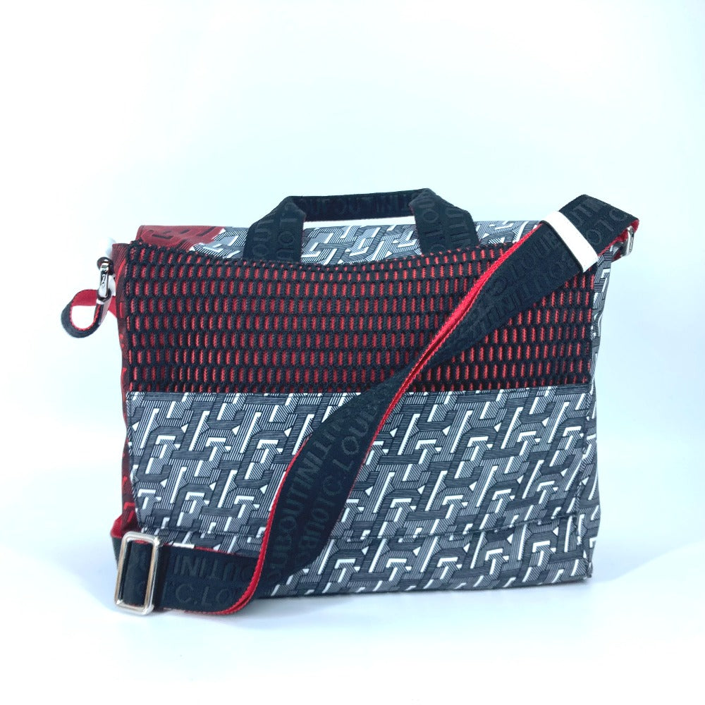 Christian Louboutin Shoulder Bag 1205006 Nylon / Leather Red Overall Handle Rubiclick Messenger Bag
