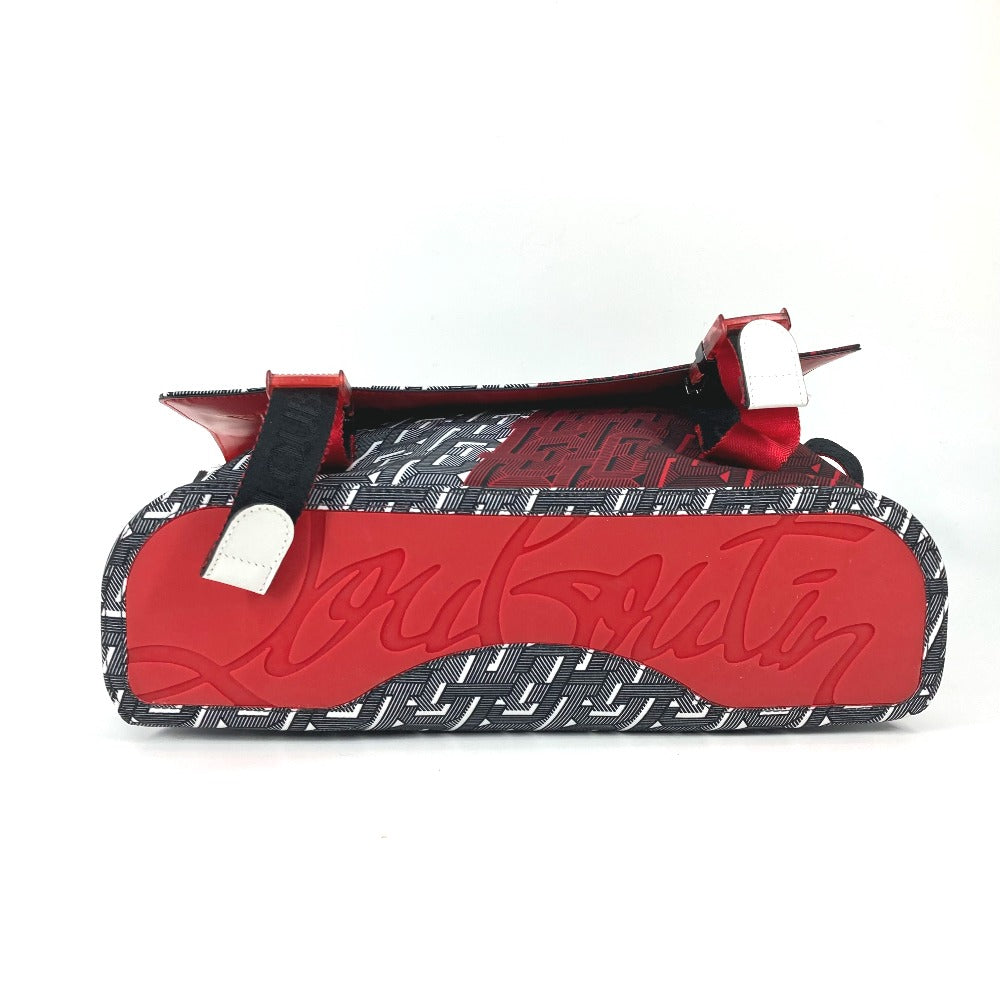 Christian Louboutin Shoulder Bag 1205006 Nylon / Leather Red Overall Handle Rubiclick Messenger Bag