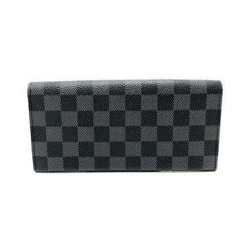 Louis Vuitton Long Wallet Purse N63084 Damier Grafitto Canvas Black Damier Grafitte Portefeuille
