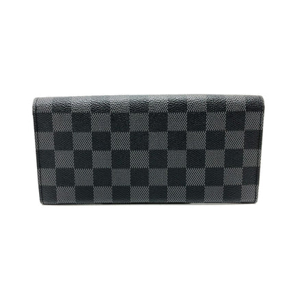 Louis Vuitton Long Wallet Purse N63084 Damier Grafitto Canvas Black Damier Grafitte Portefeuille