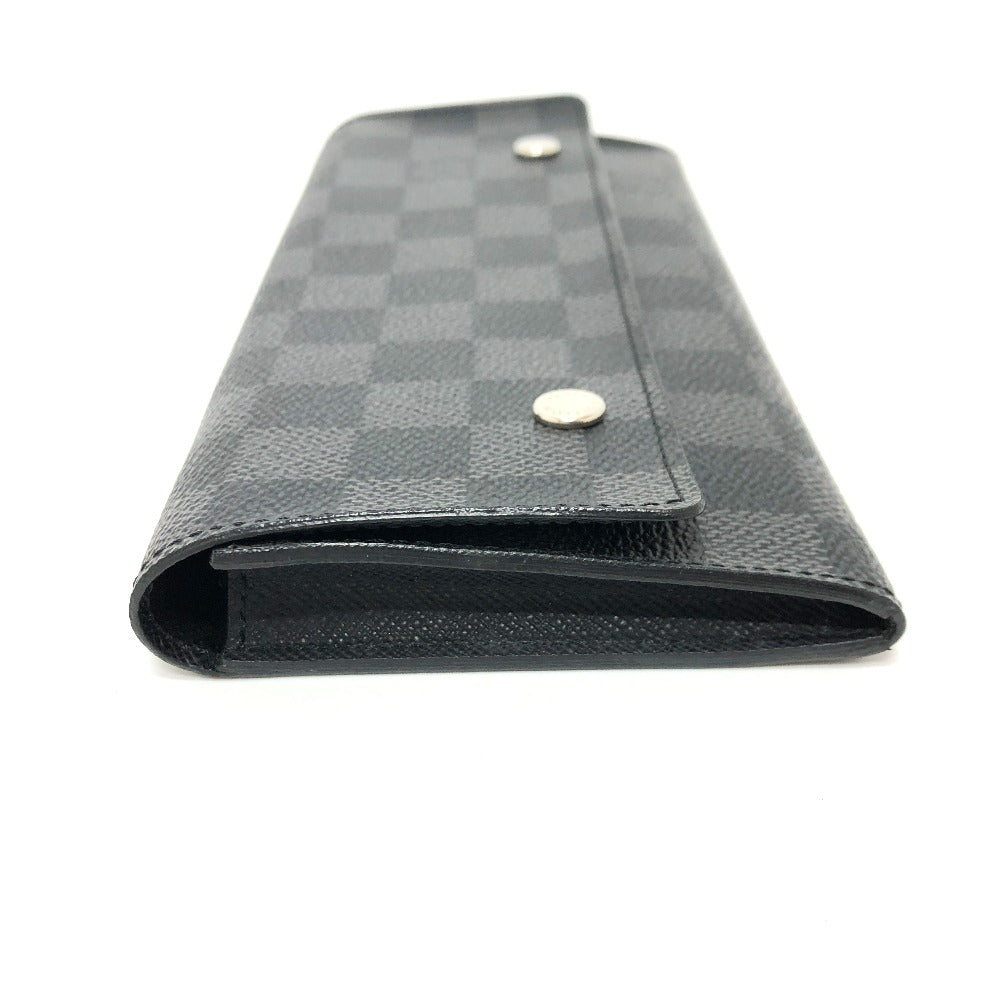 Louis Vuitton Long Wallet Purse N63084 Damier Grafitto Canvas Black Damier Grafitte Portefeuille