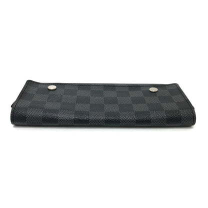 Louis Vuitton Long Wallet Purse N63084 Damier Grafitto Canvas Black Damier Grafitte Portefeuille