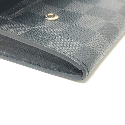 Louis Vuitton Long Wallet Purse N63084 Damier Grafitto Canvas Black Damier Grafitte Portefeuille
