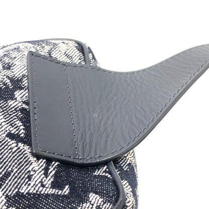 Louis Vuitton Sling Bag M57281 Canvas Navy Monogram Tapestry Bum Back Mens
