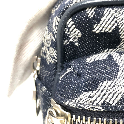 Louis Vuitton Sling Bag M57281 Canvas Navy Monogram Tapestry Bum Back Mens