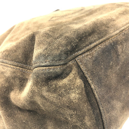 Chanel Tote Bag Suede Brown Cc Coco Mark Vintage Women