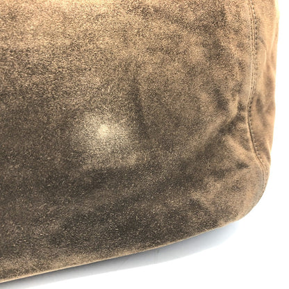 Chanel Tote Bag Suede Brown Cc Coco Mark Vintage Women