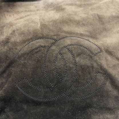 Chanel Tote Bag Suede Brown Cc Coco Mark Vintage Women