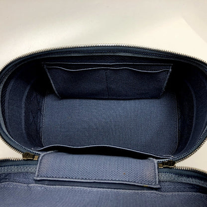 Dior Vanity Bag Canvas Blue Canage Women