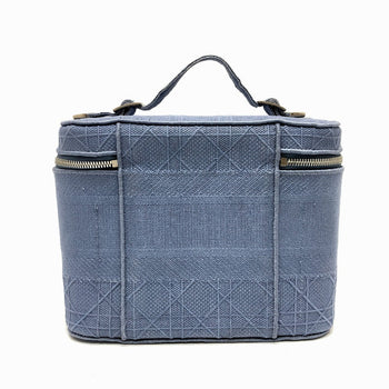 Dior Vanity Bag Canvas Blue Canage Women