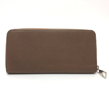 Louis Vuitton Long Wallet Purse M58864 Taurillon Clemence Leather Brown Zippy Wallet Vertical Mens