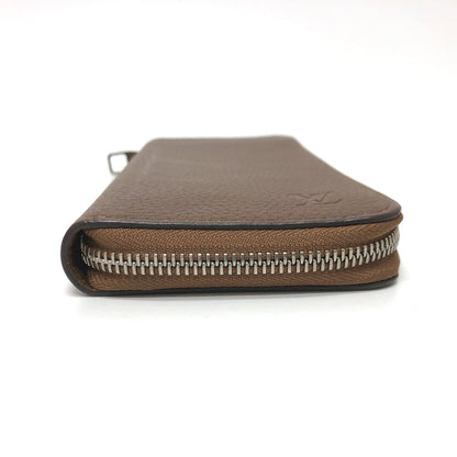 Louis Vuitton Long Wallet Purse M58864 Taurillon Clemence Leather Brown Zippy Wallet Vertical Mens
