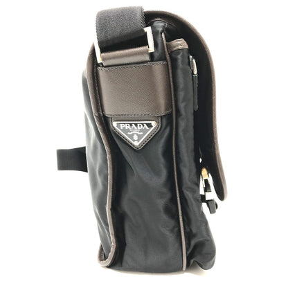 Prada Shoulder Bag Va0793 Nylon Black Messenger Bag Mens