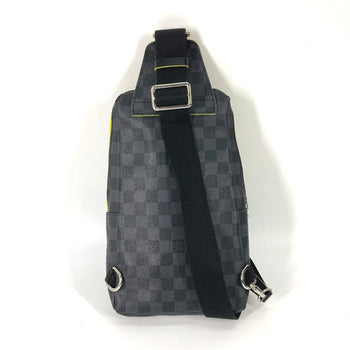Louis Vuitton Shoulder Bag N42424 Damier Grafitto Canvas Black Damier Grafitte Avenue Sling Bag Mens
