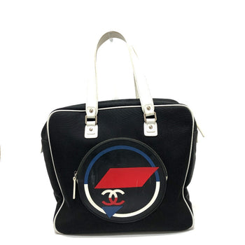 Chanel Shoulder Bag Canvas Black Airline Cc Coco Mark Women
