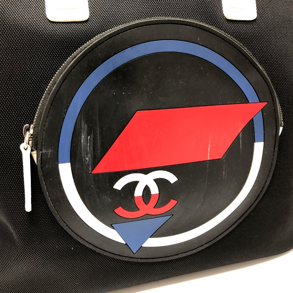 Chanel Shoulder Bag Canvas Black Airline Cc Coco Mark Women