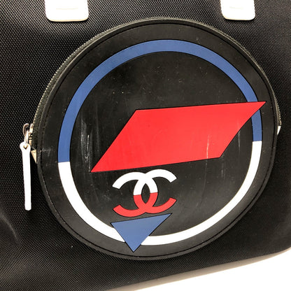 Chanel Shoulder Bag Canvas Black Airline Cc Coco Mark Women