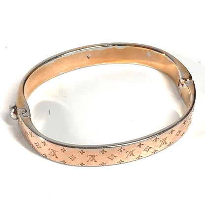 Louis Vuitton Bracelet M00253 Metal Pink Monogram Cuff Nanogram Women S
