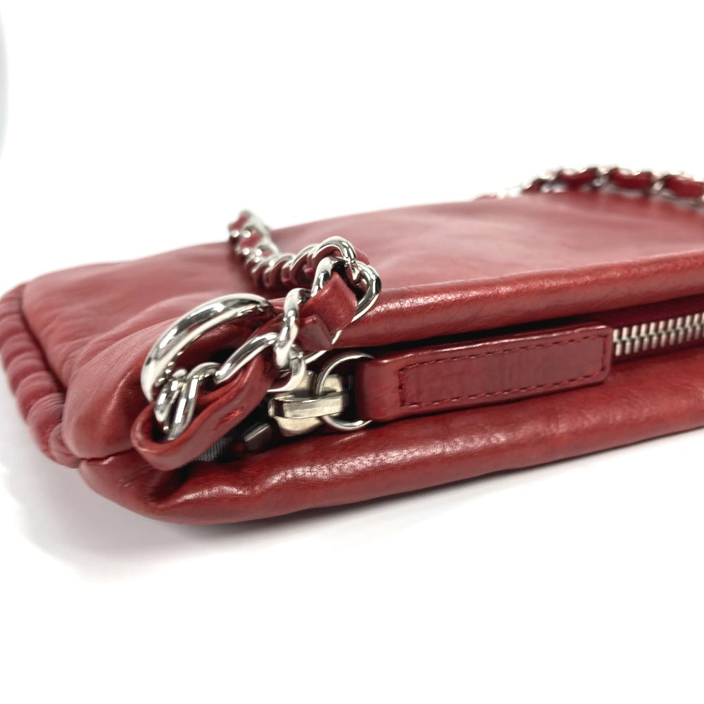 Chanel Shoulder Bag A48547 Leather Red Bag Shoulder Chain 10A Dekacoco Cc Women