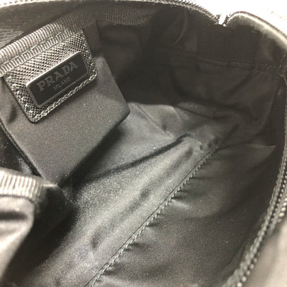 Prada Pouch 1Na350 Nylon Black Triangle Logo Women Secondhand