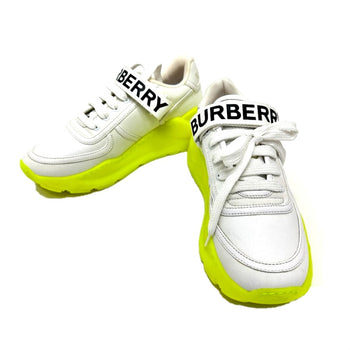 Burberry Sneakers Leather White Shoes Logo Women 37