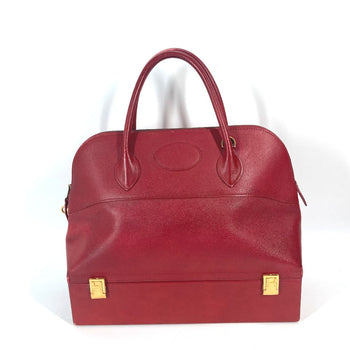 Hermes Handbag Courchevel Red Vintage Mcpherson Women