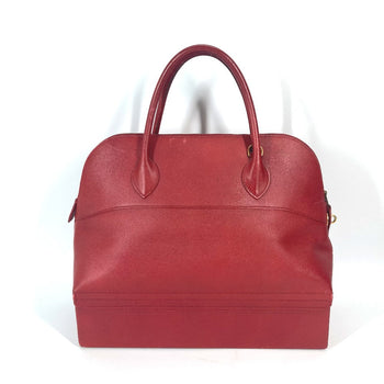 Hermes Handbag Courchevel Red Vintage Mcpherson Women