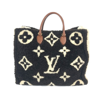 Louis Vuitton Shoulder Bag M55420 Leather, Shearling Brown Monogram Teddy On The Go Gm Women