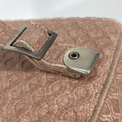 Christian Dior Handbag Canvas Pink Logo Mesh Vanity Bag Women