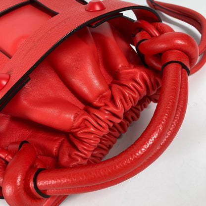 Salvatore Ferragamo Shoulder Bag Leather Red Crossbody Cage Bag Women