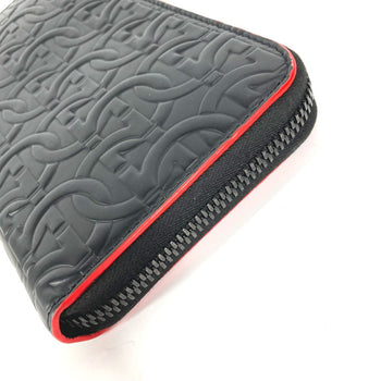 Salvatore Ferragamo Long Wallet Purse Leather Black Long Wallet Gancini Mens