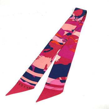 Hermes Scarf Silk Pink Horse Cheval Horse Twilly Twilly Women