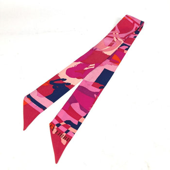 Hermes Scarf Silk Pink Horse Cheval Horse Twilly Twilly Women