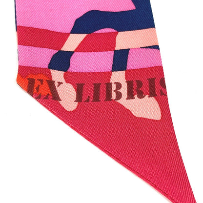 Hermes Scarf Silk Pink Horse Cheval Horse Twilly Twilly Women